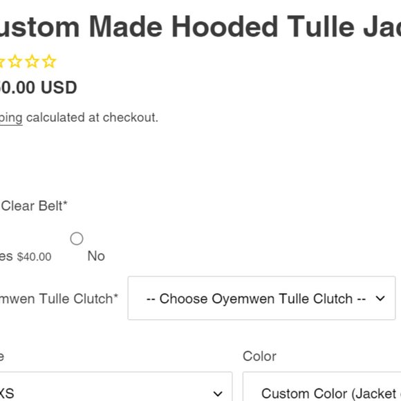 Oyemwen Custom Tulle Hooded Jacket - Picture 11 of 12